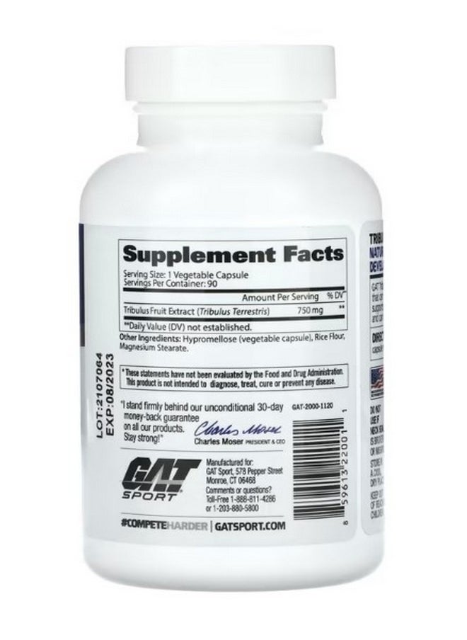 GAT Tribulus Mens Performance Enhancer 90 Veg Capsules  - Image 2
