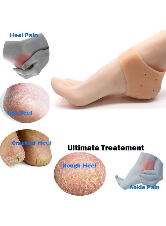 Wryer WRYER Silicone Gel Heel Pad Socks for Heel Swelling Pain Relief,Dry Hard Cracked Heels Repair Cream Foot Care Ankle Support Cushion - for Men and Women - Image 2