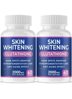 SKIN Skin Whitening Glutathione Capsules Brightening and Whitening Capsules-60 Capsules 2000mg 2 Pack(Packaging May Vary)  - Image 1