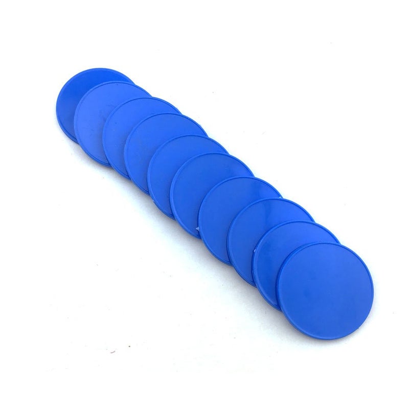 Smartdealspro Set of 100 1 1/2 Inch Opaque Poker Chips Plastic Learning Counters Game Tokens with Storage Box (Blue) - Image 4