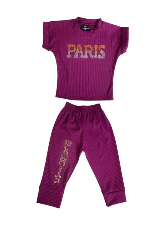 BONUM Baby Girl Unisex Clothing Sets PolyCotton Pajama Set | Half Tshirt & Pyjama | T Shirt & Pant | Baby Girl Dress | Kids Outfits - Image 1