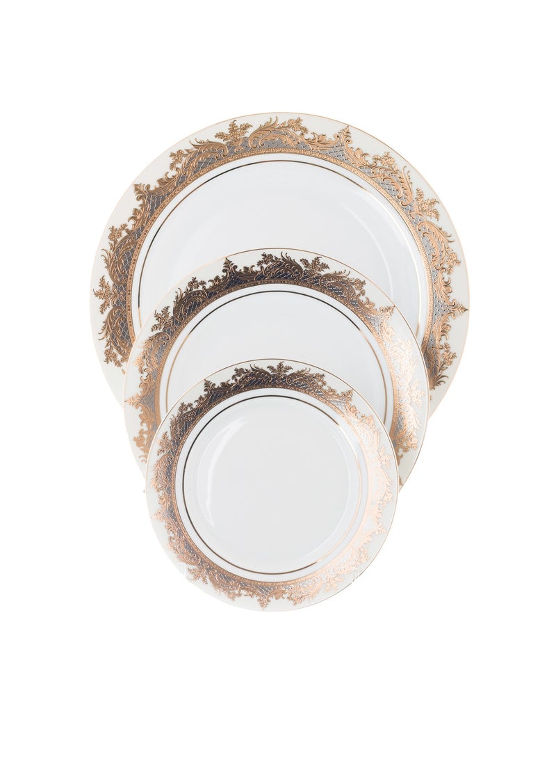 هيك طقم سفرة بورسلين ريتشفاين مطلي بالذهب 100 قطعة - Image 2