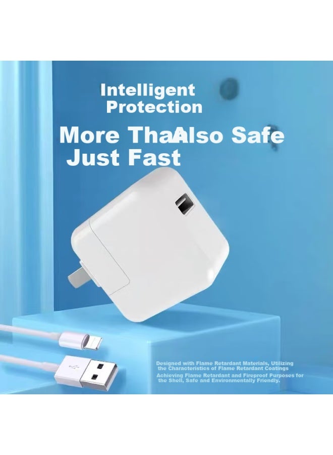 Jowoye Apple Charger, 10w/12w Fast Charging, Compatible With Ipad/iphone 11 Pro Max/6s/78 Plus, Phone Charging Head, Tablet Ipod/air2/mini, Data Cable Set - Image 2