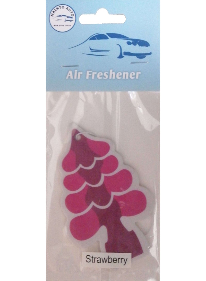مينتو اوتو بطاقة عطر معلقة للسيارة - رائحة: الفراولة (حزمة من 15 قطعة) للسيارة. - Image 2