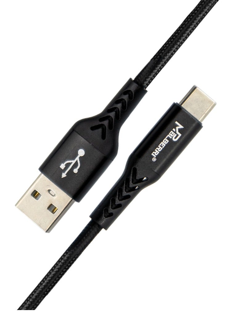 mpBLBERRI كابل معدني Type-C بطول 1 متر | mpBLBERRI BLB-U326 - Image 2