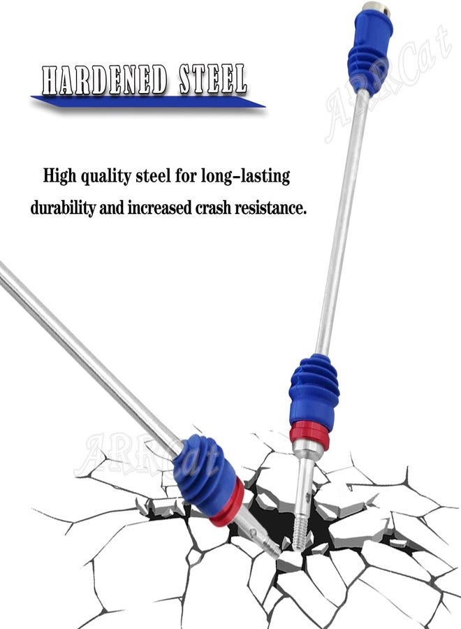 قطع غيار مُحسّنة لعمود نقل الحركة من ARRCat لسيارات T-Maxx/E-Maxx/Revo بمقياس 1/10، 4 قطع، محاور أمامية وخلفية فولاذية رقم 45، بديل للرقم 5451R، لون أزرق داكن - Image 4