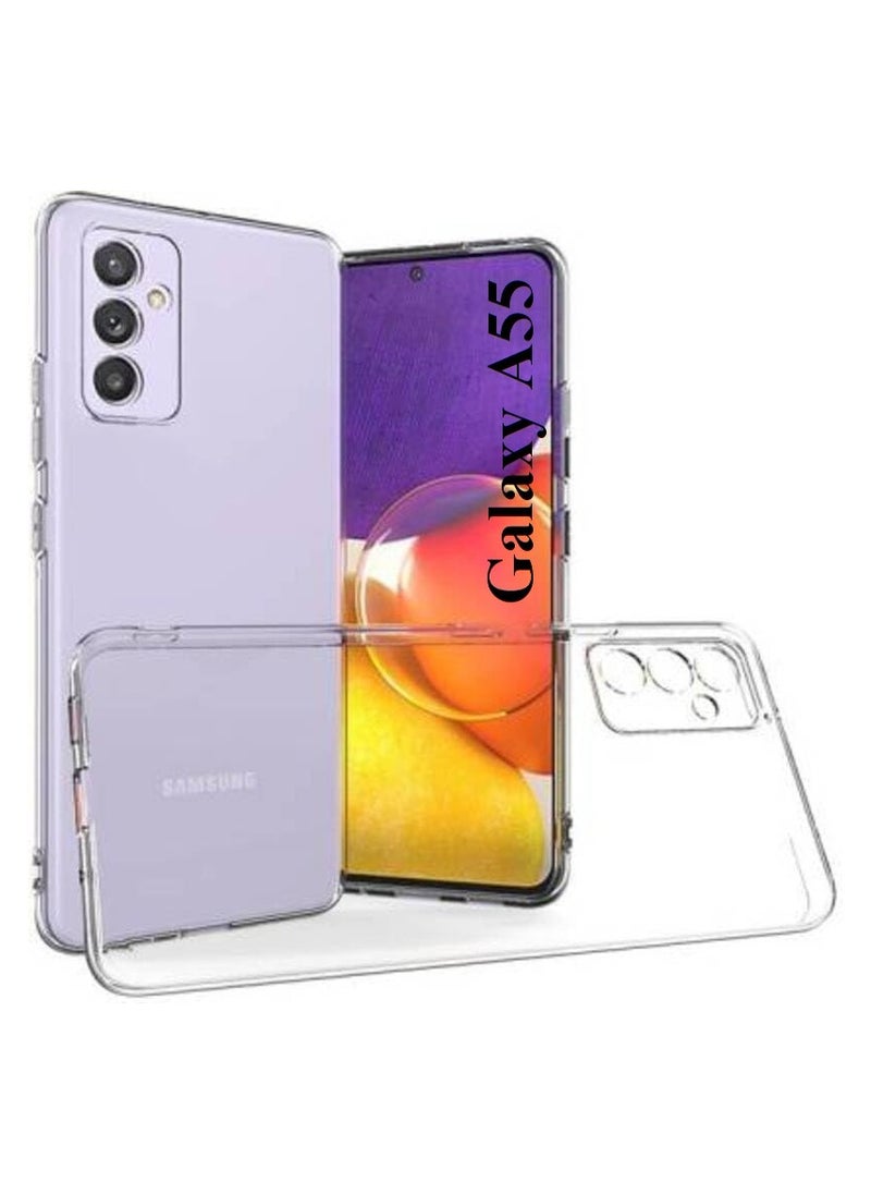Generic Samsung Galaxy A55 Clear Case Soft Flexible TPU Shockproof Transparent Back Cover Compatible for Samsung Galaxy A55 5G  - Image 1