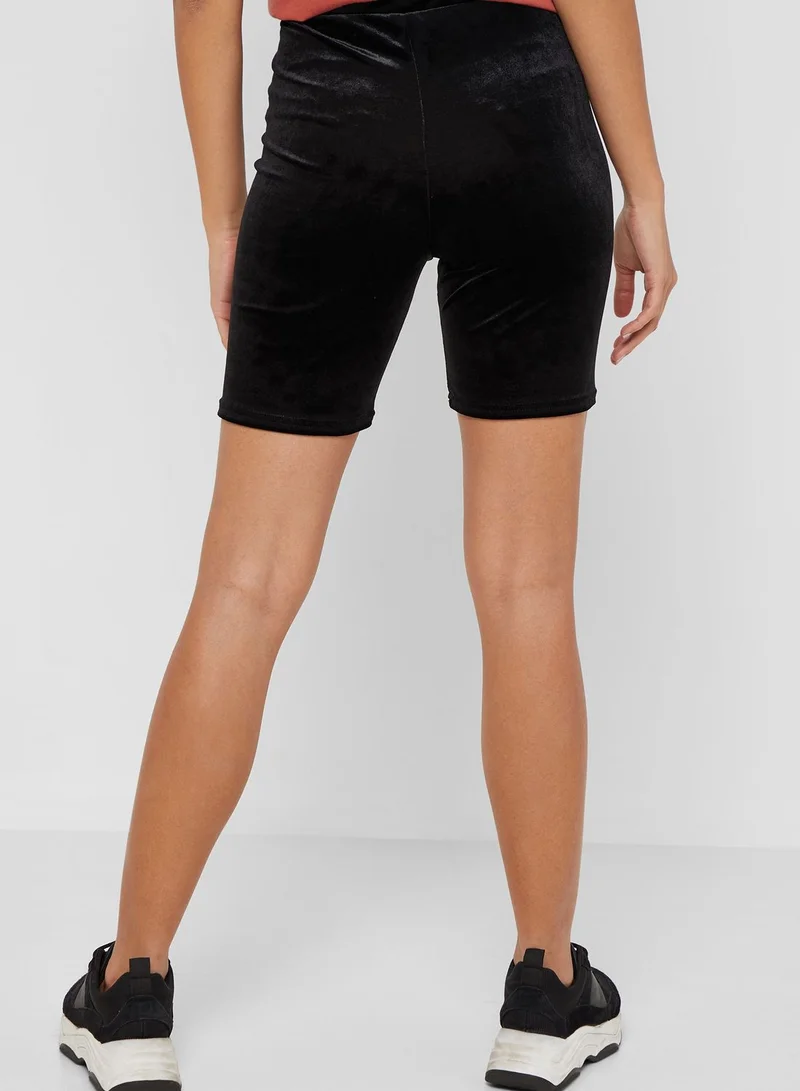 TOPSHOP Velvet Cycling Shorts