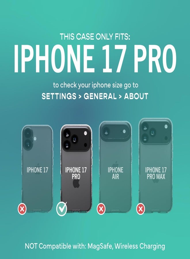 Smartish® iPhone 17 Pro Clear Case - Gripmunk [Lightweight + Protective] Anti-Yellowing Slim Case - Drop Tested Ultra Thin Grip Cover for Apple iPhone 17 Pro - Clearly Clear - Image 5