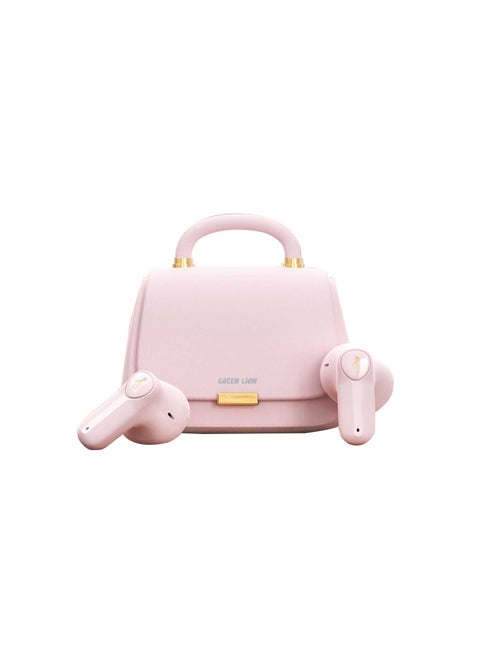 Queen's True Wireless Earbuds / Up To 15m Bluetooth Range / 5 Hours Play Time / Hand-Free Calls / Multi Touch - Light Pink