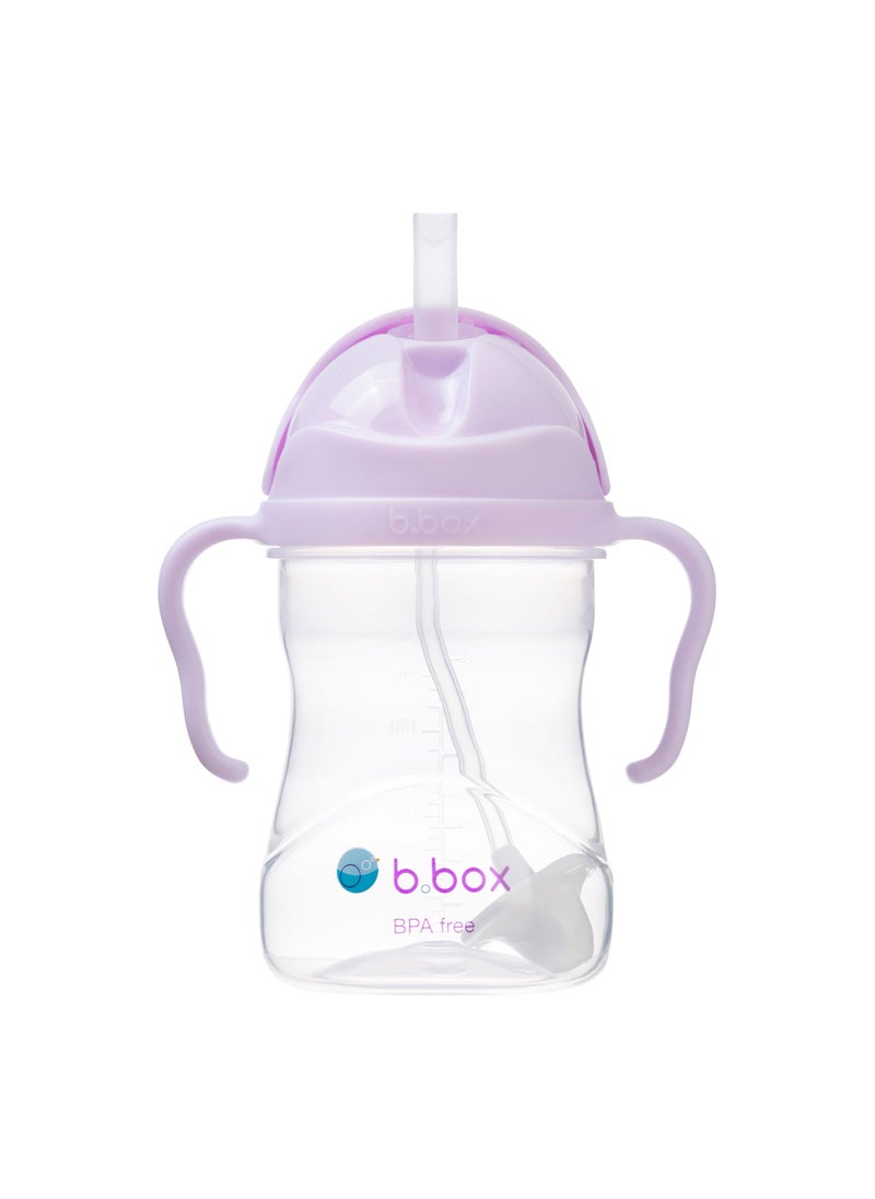 b.box bbox Sippy Cup with Weighted Straw Drink from any Angle Leak Proof Spill Proof Easy Grip BPA Free Dishwasher Safe For Babies 6m to Toddlers Boysenberry 8oz 