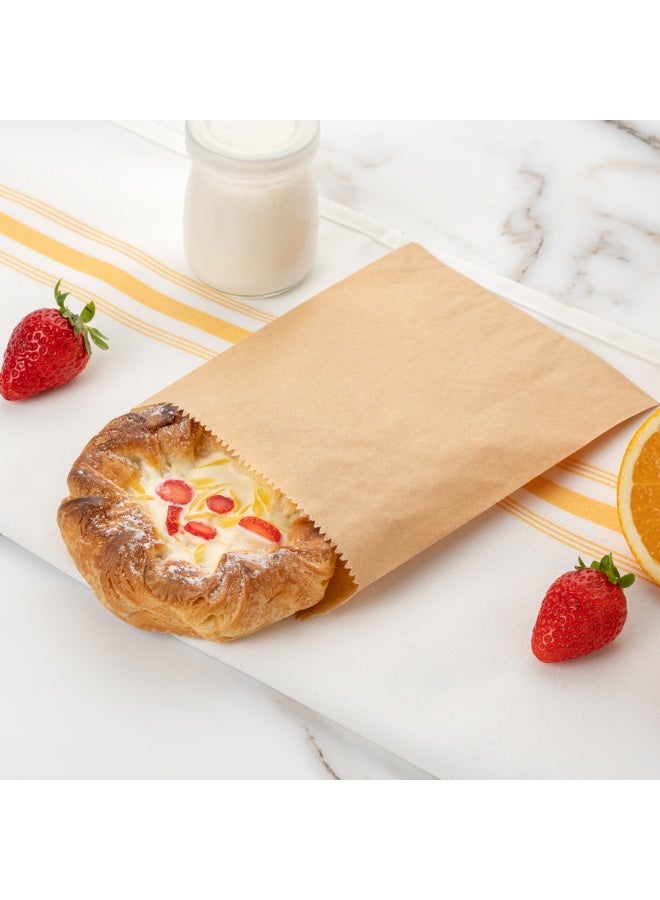 Restaurantware Bag Tek 7 x 5 Inch Sandwich Bags, 100 Greaseproof Bakery Bags - Microwavable, Disposable, Kraft Paper Lunch Bags, For Cookes, Sandwiches, Candies, Fries, And Bread, - Image 4