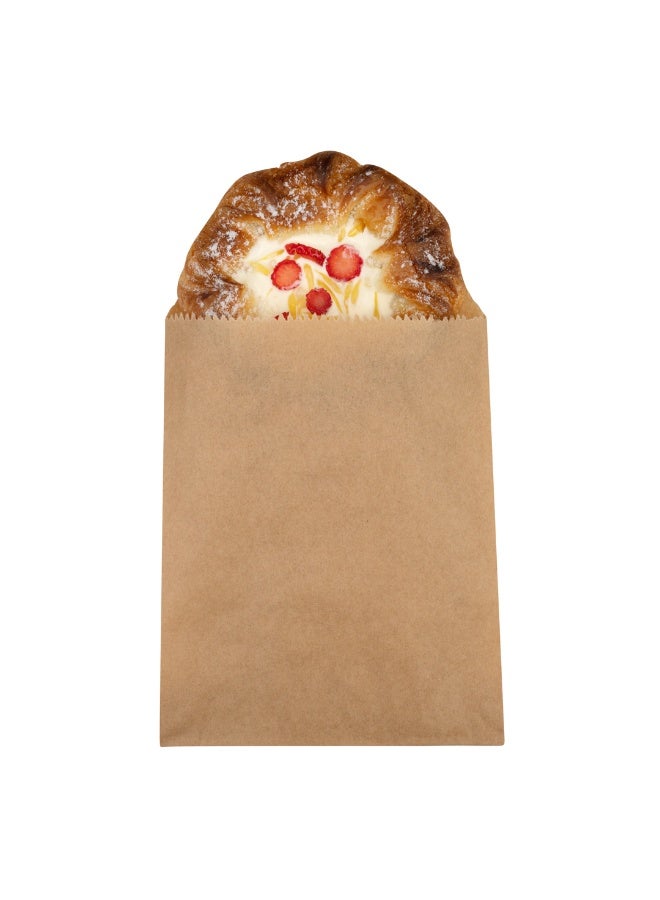 Restaurantware Bag Tek 7 x 5 Inch Sandwich Bags, 100 Greaseproof Bakery Bags - Microwavable, Disposable, Kraft Paper Lunch Bags, For Cookes, Sandwiches, Candies, Fries, And Bread, - Image 2