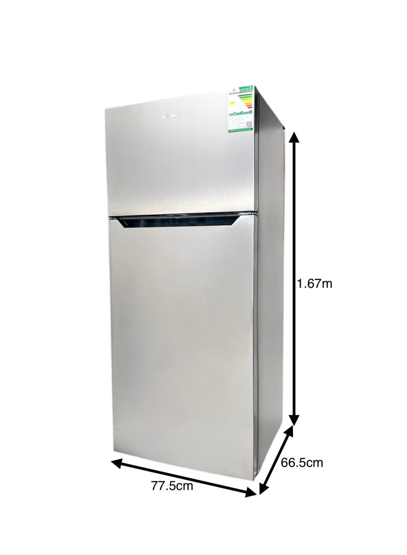 JUSTINGHOUSE Two-Door Steam Refrigerator 413 Liters  14.6 cu.ft  - Model JSRF-3425, Modern Design in Steel