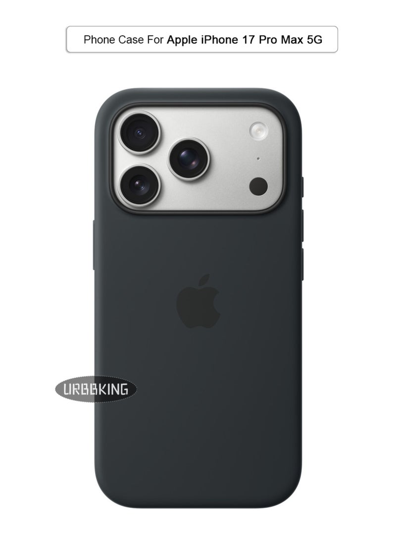 يوارب كينج iPhone 17 Pro Max السائل السيليكون غطاء الحماية ، حماية الجسم بالكامل ، مقاومة للصدمات ، رقيقة للغاية ، بطانة ألياف ناعمة ومقاومة للخدوش ، غطاء حماية رقيقة للغاية ، مع لمسة مريحة ومكافحة البصمات ، أسود - Image 1