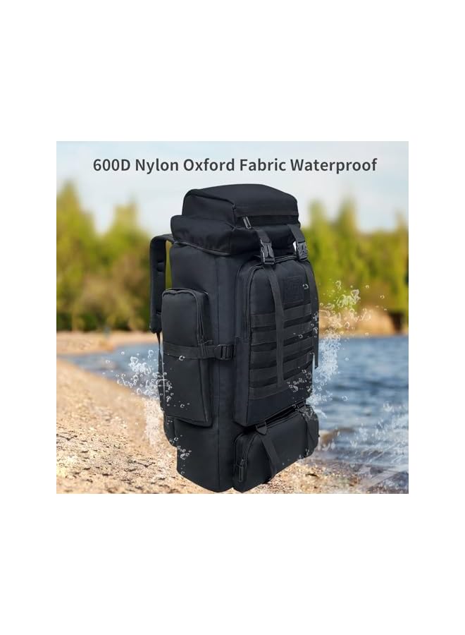 PROMASS 80L 100 Litres Camping Hiking Backpack, Extra Large Travel Backpack Men, Waterproof Oversized Tactical Backpack For Men Women, Lightweight Molle Military Rucksack Outdoor Traveling Daypacks  - Image 3