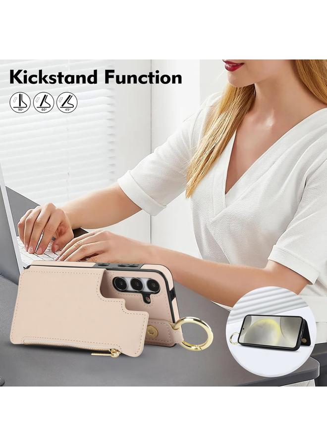 S-TOP Case For Samsung Galaxy S24+ 5G RFlD Anti-theft Double Buckle Ring Zipper Card Phone Case - Image 4