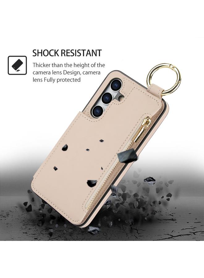 S-TOP Case For Samsung Galaxy S24+ 5G RFlD Anti-theft Double Buckle Ring Zipper Card Phone Case - Image 2