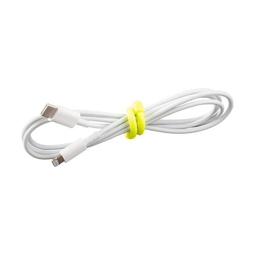 Nite Ize GT3-4PK-33 Original Gear Tie, Reusable Rubber Twist Tie, 3-Inch, Neon Yellow, 4 Pack, Made in the USA - Image 3