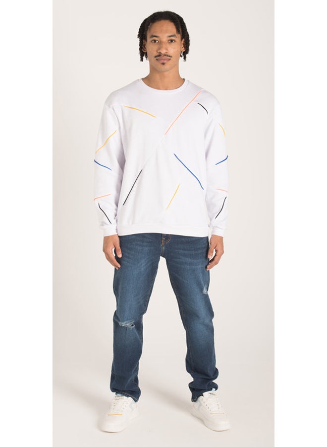 Marco Bergamo SWEATSHIRT WITH COLOR  PIPING  - Image 1