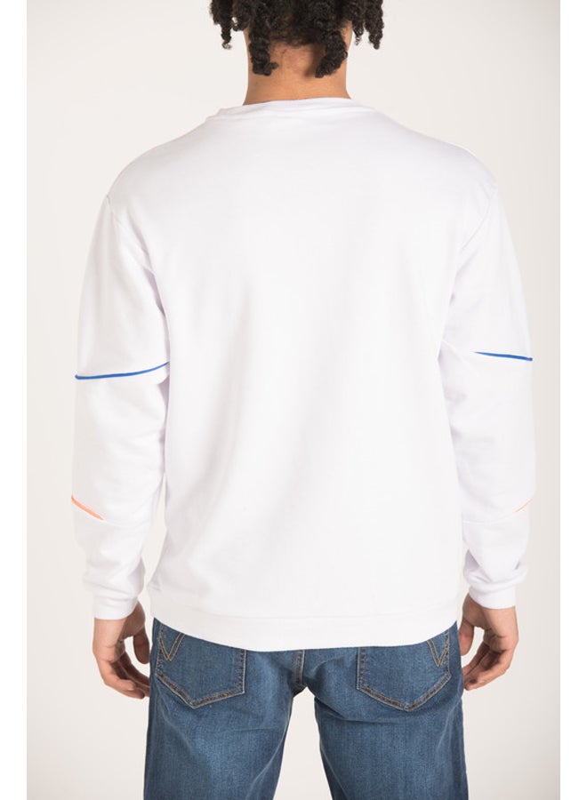 Marco Bergamo SWEATSHIRT WITH COLOR  PIPING  - Image 3