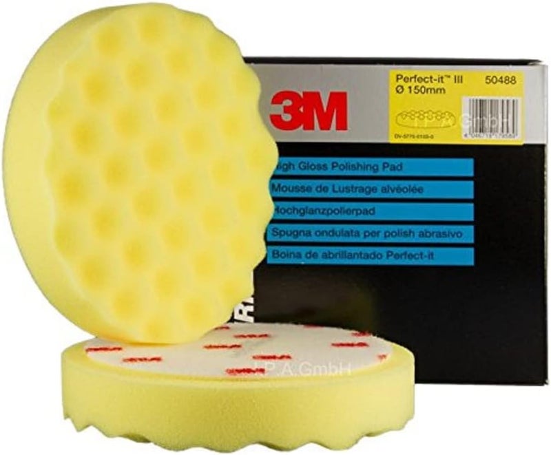 Perfect-It وسادة التلميع 3M III الصفراء، 50488 - للمركب فائق النعومة، عبوة وسادتين - Image 2