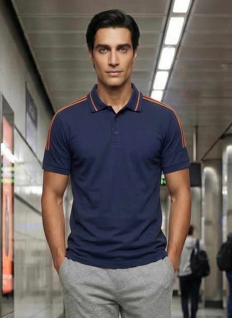 Nobero Regular Fit Polo T-Shirt for Men - Image 1