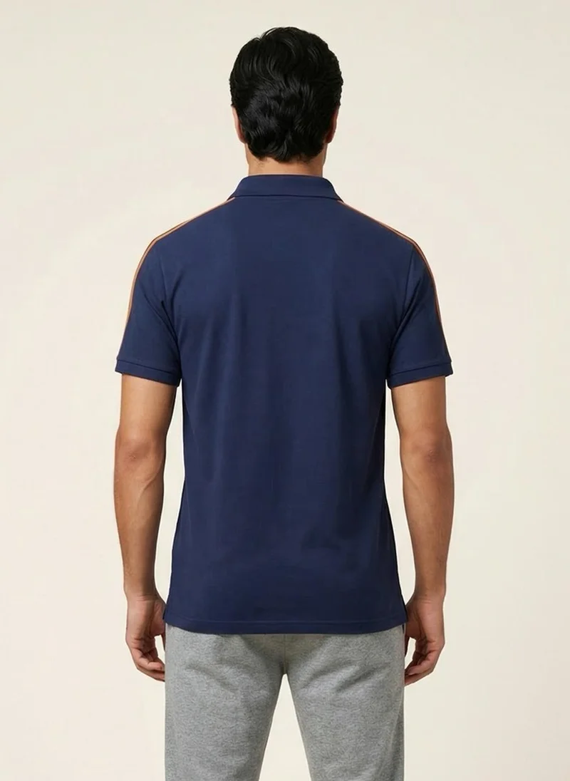 NOBERO Navy Blue Nobero Regular Fit Polo T-Shirt for Men for Men | Best Price UAE