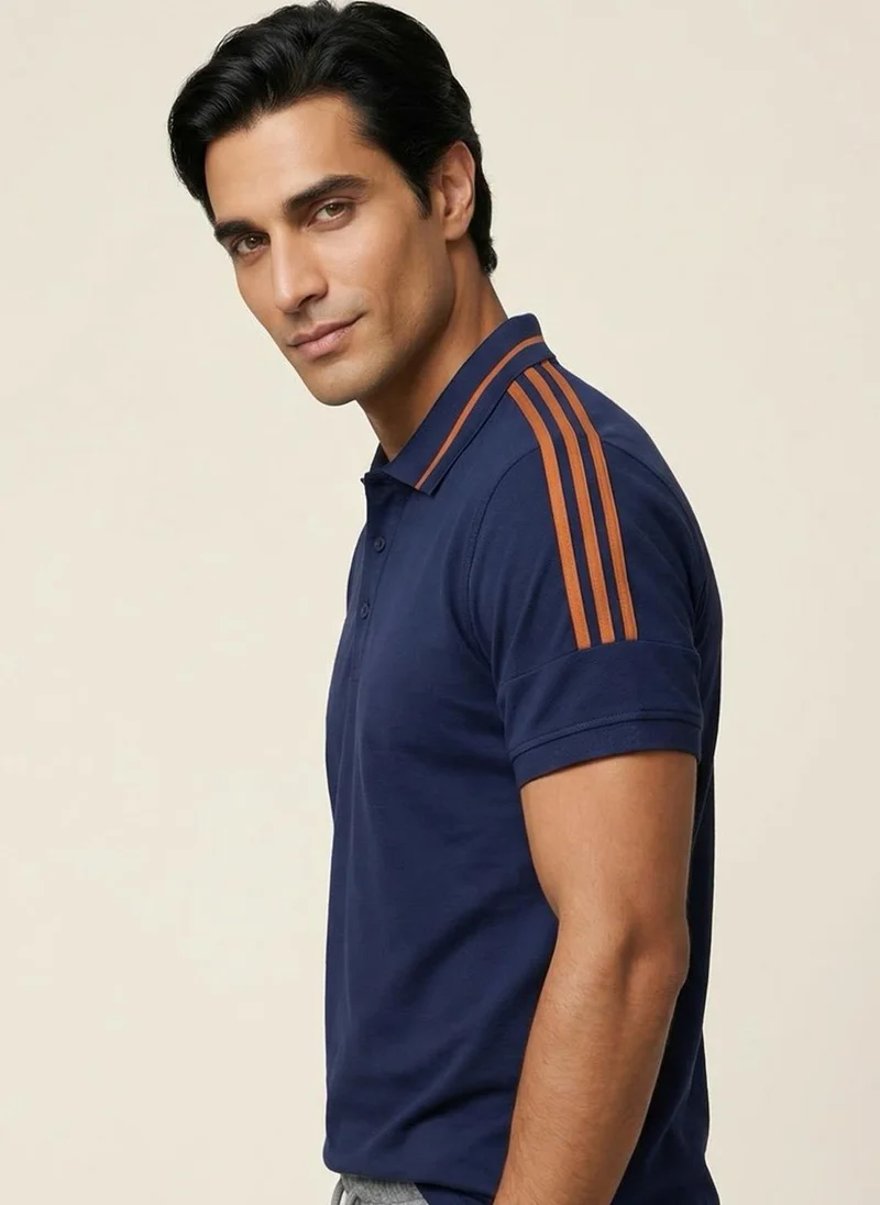 NOBERO Navy Blue Nobero Regular Fit Polo T-Shirt for Men for Men | Best Price UAE