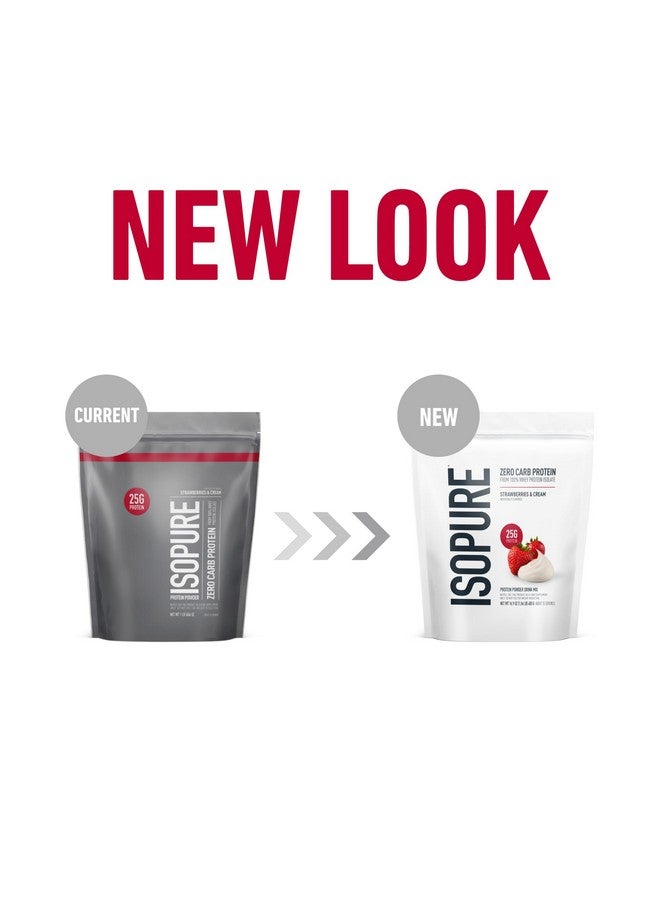 Isopure Isopure Zero Carb 100% Pure Whey Isolate Protein Powder, Lactose Free, Gluten Free, With Vitamins, Strawberries & Cream, 25g Protein Per Serving, 1 Lb, 15 Servings (Packaging May Vary)  - Image 2