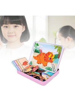 Cordova Wooden Magnetic Dress Up Puzzle Animal Dinosaur Vehicle Facial Expression Toy Magnetic Puzzles for Kids Ages 3 4 5 6, Travel Games and Travel Toys  - Image 2