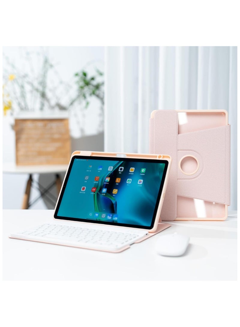 General Arabic and English Keyboard Compatible with Xiaomi Mi Pad 6 / Pad 6 Pro 11 Inch 2023 Rotation Stand Leather Case with Pen Slot Keyboard and Mouse  - Image 1