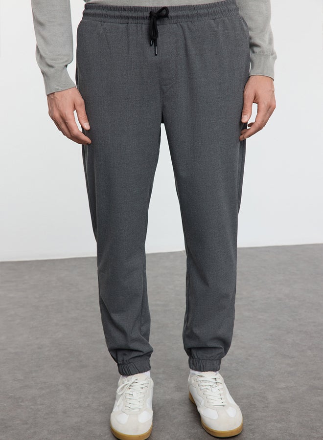 trendyol Grey Slim Fit Jogger Waist Elastic Fabric Trousers TMNAW25PL00000 - Image 1