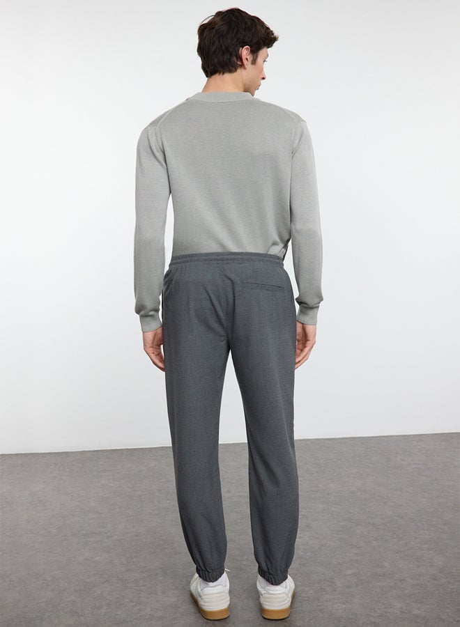 trendyol Grey Slim Fit Jogger Waist Elastic Fabric Trousers TMNAW25PL00000 - Image 5