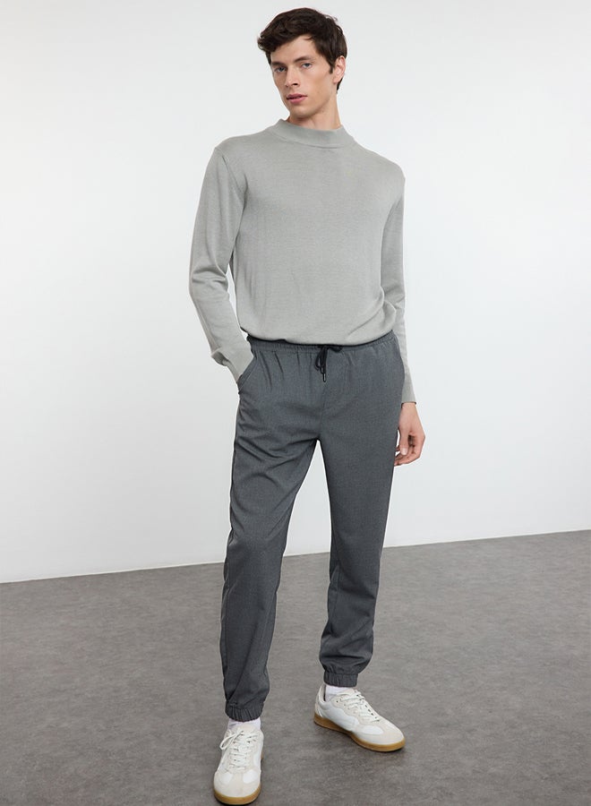 trendyol Grey Slim Fit Jogger Waist Elastic Fabric Trousers TMNAW25PL00000 - Image 2
