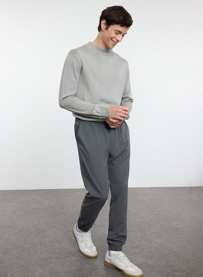 trendyol Grey Slim Fit Jogger Waist Elastic Fabric Trousers TMNAW25PL00000 - Image 3
