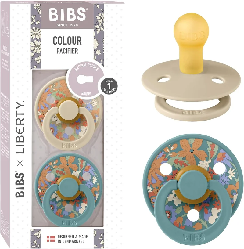 BIBS BIBS Liberty Pacifier Set - Natural Rubber Soothers