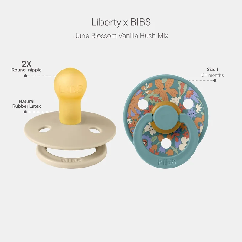 BIBS BIBS Liberty Pacifier Set - Natural Rubber Soothers