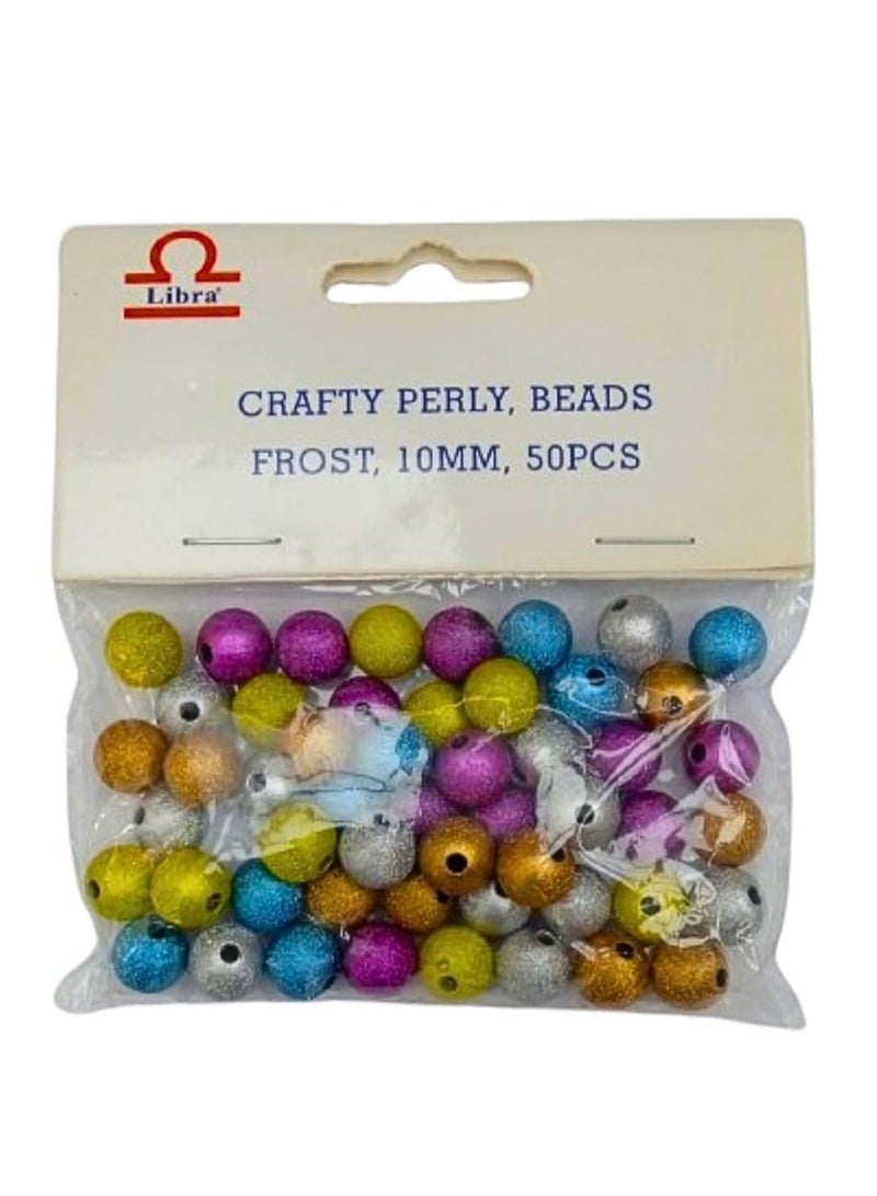Libra CRAFTY PERLY BEADS FROST 10MM PACK OF 50PCS - Image 1