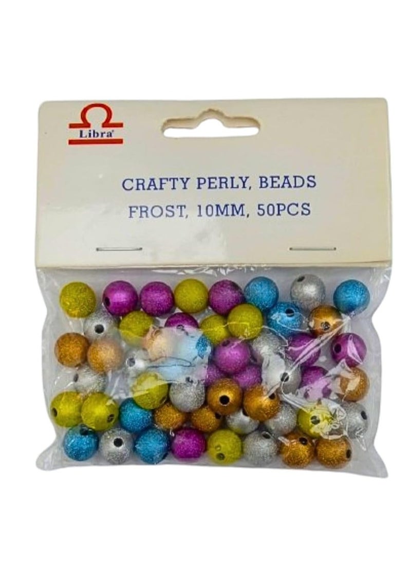 Libra CRAFTY PERLY BEADS FROST 10MM PACK OF 50PCS - Image 2