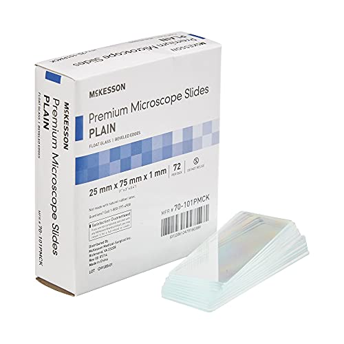 McKesson Premium Microscope Slides, Plain, Float Glass, Beveled Edges, 25 mm x 75 mm x 1 mm, 72 Count - Image 5
