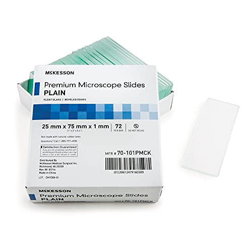 McKesson Premium Microscope Slides, Plain, Float Glass, Beveled Edges, 25 mm x 75 mm x 1 mm, 72 Count - Image 4