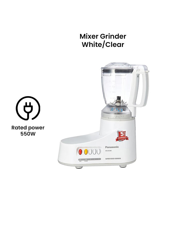 Panasonic Mixer Grinder 550 W MXAC400 White/Clear - Image 2