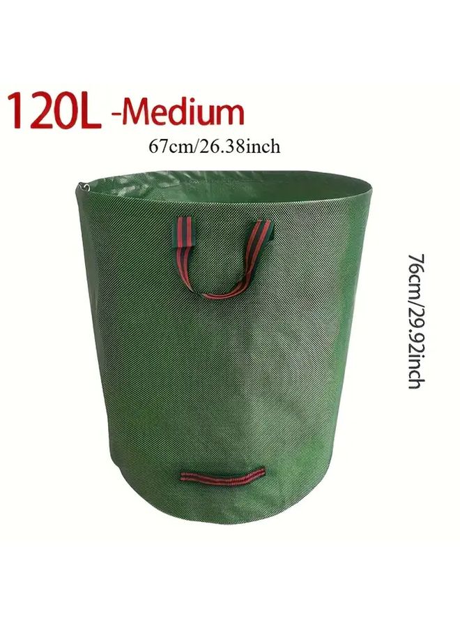 Durable 31.7 Gallon Garden Waste Bags with Handles Reusable Leaves Grass Collection Yard Cleanup - Image 4