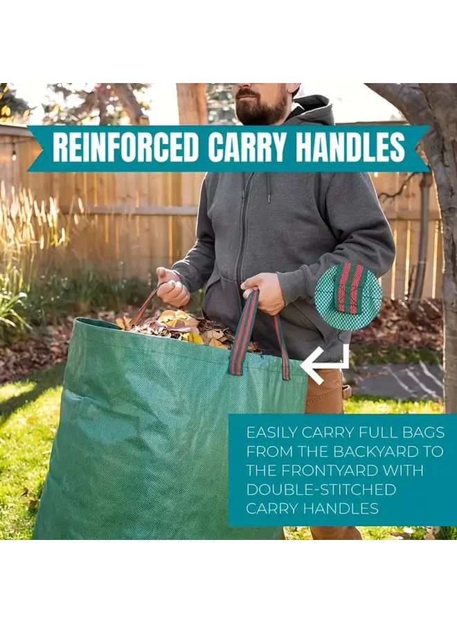 Durable 31.7 Gallon Garden Waste Bags with Handles Reusable Leaves Grass Collection Yard Cleanup - Image 5