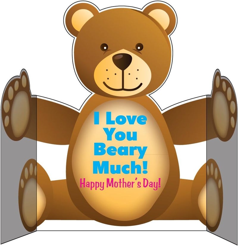 VictoryStore Jumbo Greeting Cards Giant Mothers Day Card Giant Shaped Bear 2 feet x 3 feet Card with Envelope - Image 2