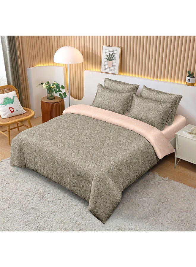 Noon East 6Pcs Duvet Cover Set | Soft Microfiber Material | Multiple Color | 1 Duvet Cover 260 X 220 Cm, 1 Fitted Sheet 200 X 200 Cm With 30 Cm Deep Pocket, 4 Pillow Cases 50 X 75 Cm | Suitable For King Size Mattress - Image 2