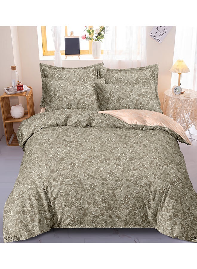 Noon East 6Pcs Duvet Cover Set | Soft Microfiber Material | Multiple Color | 1 Duvet Cover 260 X 220 Cm, 1 Fitted Sheet 200 X 200 Cm With 30 Cm Deep Pocket, 4 Pillow Cases 50 X 75 Cm | Suitable For King Size Mattress - Image 1