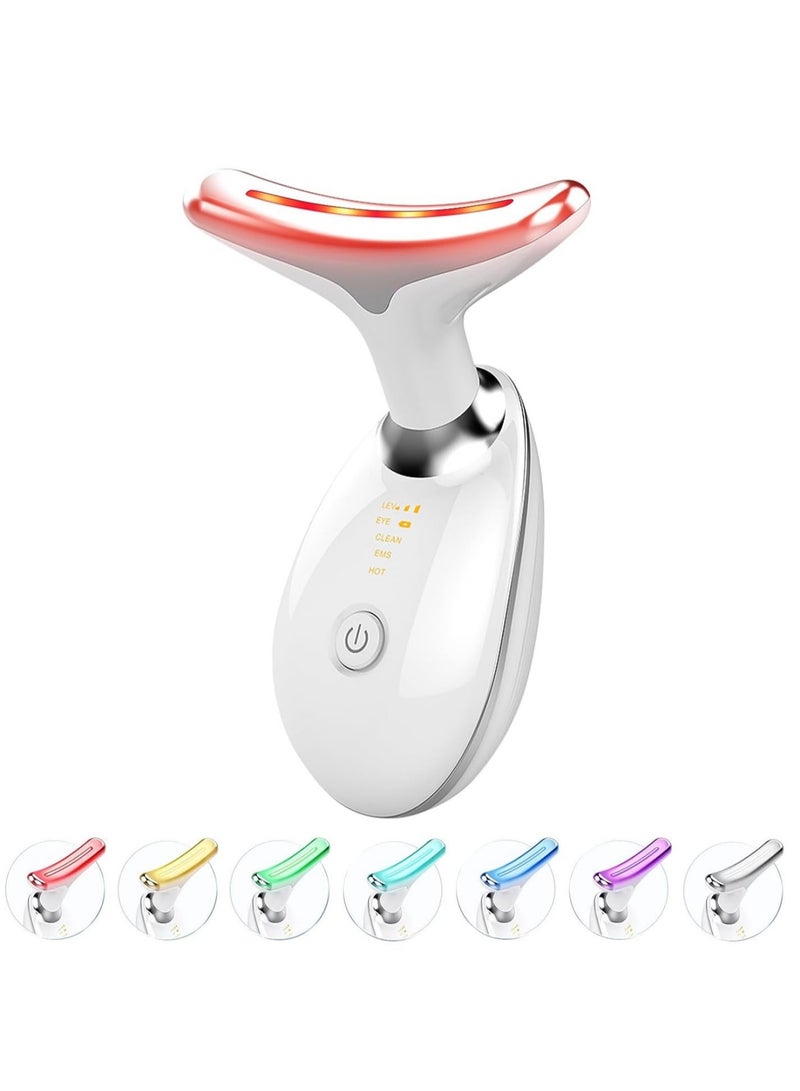 Joudi Neck Face Beauty 7-Color LED Sonic Massage Device Neck Tightening   Beauty Device Ion Technology Anti-Aging Skin Rejuvenation - Image 5