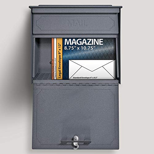 Mail Boss 7171 Townhouse, Granite Security Vertical Wall Mount Mailbox with Lock and Key for Home - Image 2